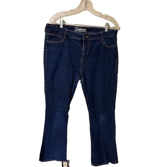 Old Navy Women's Dreamer Bootcut Jeans Size 14P petite  Denim Cowgirl Western Ro - Picture 1 of 9